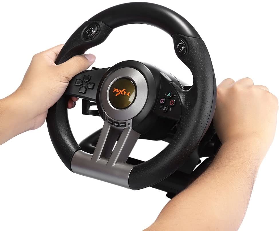 GAMING STEERING WHEEL AND PEDALS – Tayob Technologies